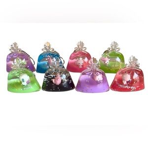 Tsunameez Prize Baggies SET Series 1 Keychain Lot of 8 Axolotl Unicorn Cat Fish